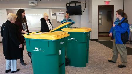 City recycling containers